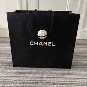 CHANEL Shopping Bag with Camellia Flower - Extra Large Size - Authentic